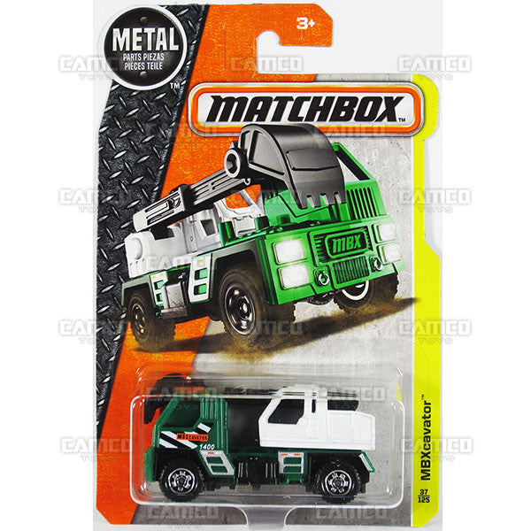 MBX Cavator #37 green - from 2016 Matchbox Basic Case Assortment 30782 by Mattel.
