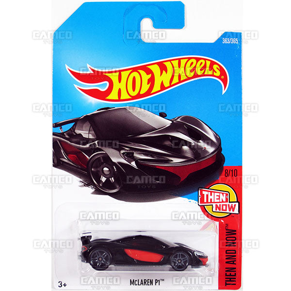 McLaren P1 #363 black (Then and Now) - 2017 Hot Wheels Basic Mainline Q Case assortment C4982  by Mattel.