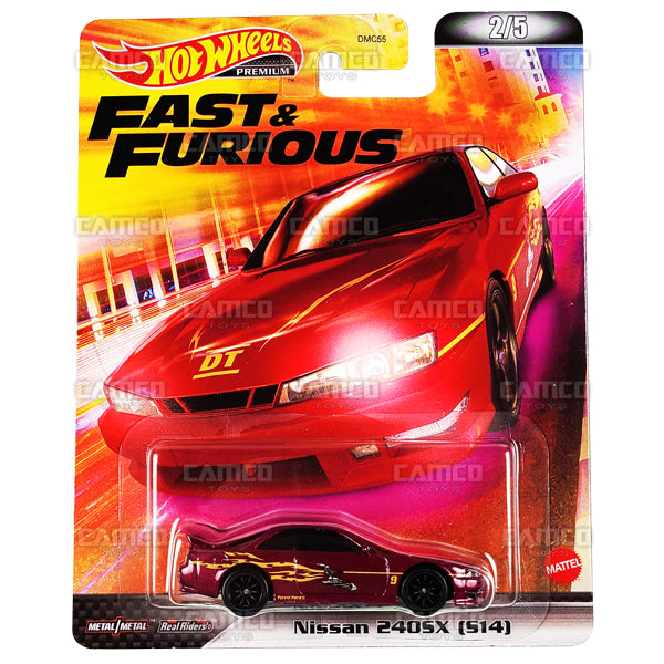Nissan 240SX (S14) #2 - 2022 Hot Wheels Fast &amp; Furious Premium Retro Replica Entertainment L Case Assortment DMC55-957L by Mattel