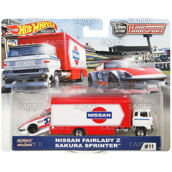 Nissan Fairlady Z Sakura Sprinter - 2019 Hot Wheels Car Culture Team Transport D Case Assortment FLF56-956D by Mattel.