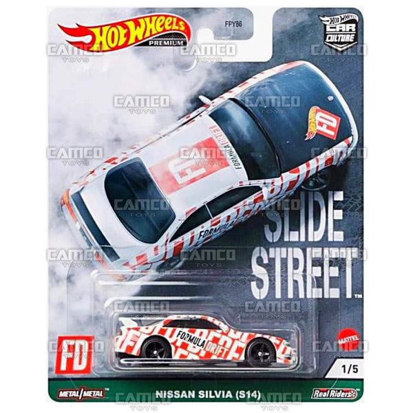 Nissan Silvia (S14) - 2021 Hot Wheels Car Culture SLIDE STREET Case E Assortment FPY86-957E by Mattel