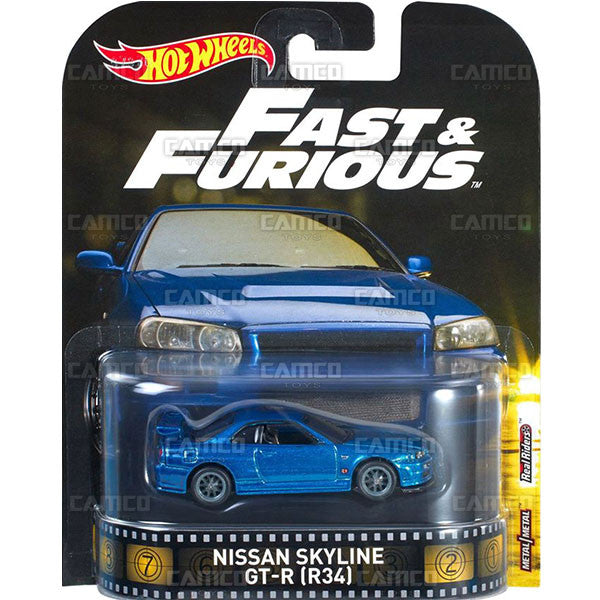 Nissan Skyline GT-R (R34) Fast & Furious - 2017 Hot Wheels Retro Entertainment C Case Assortment DMC55-956C