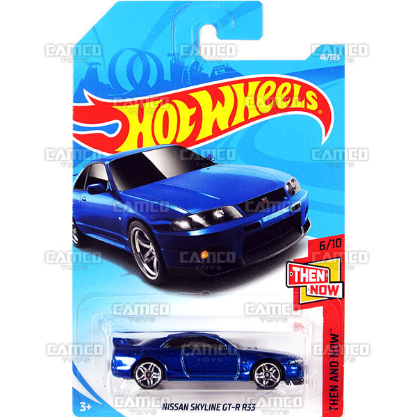Nissan Skyline GT-R R33 #46 blue (Then and Now) - 2018 Hot Wheels Basic Mainline B Case Assortment C4982 by Mattel.