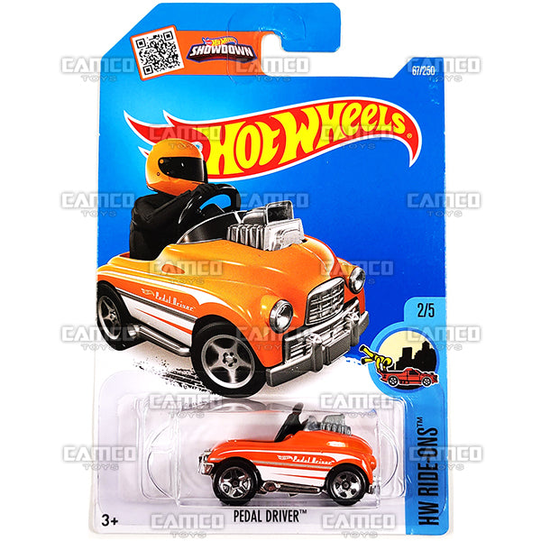 Pedal Driver #67 orange - 2016 Hot Wheels Basic Mainline Assortment C4982 by Mattel.