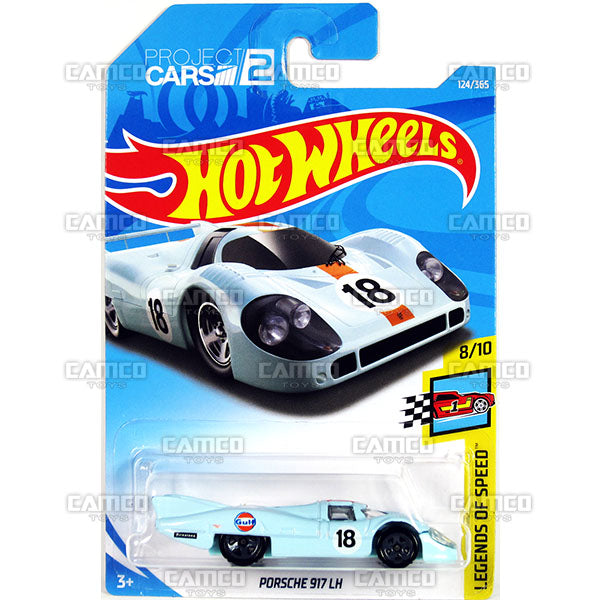 Porsche 917 LH #124 Gulf - 2018 Hot Wheels Basic Mainline F Case Assortment C4982 by Mattel.
