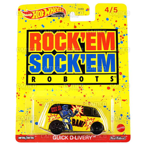 Quick D-Livery #4 (Rock'em Sock'em Robots) - 2022 Hot Wheels 1:64 Premium Pop Culture Mattel Brands Case R Assortment DLB45-946R by Mattel.