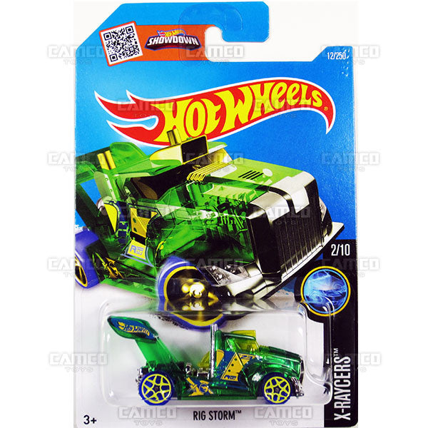 Rig Storm #12 green (Treasure Hunt) - from 2016 Hot Wheels Basic Case Worldwide Assortment C4982 by Mattel.