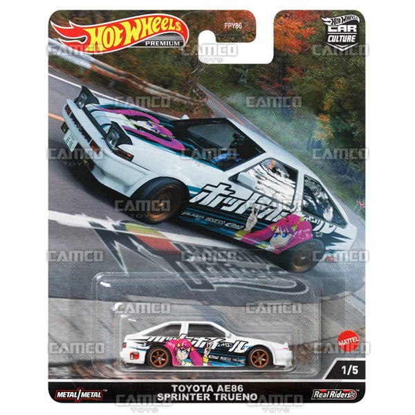 Toyota AE86 Sprinter Trueno #1 - 2022 Hot Wheels Premium Car Culture Mountain Drifters Case L Assortment FPY86-957L by Mattel.