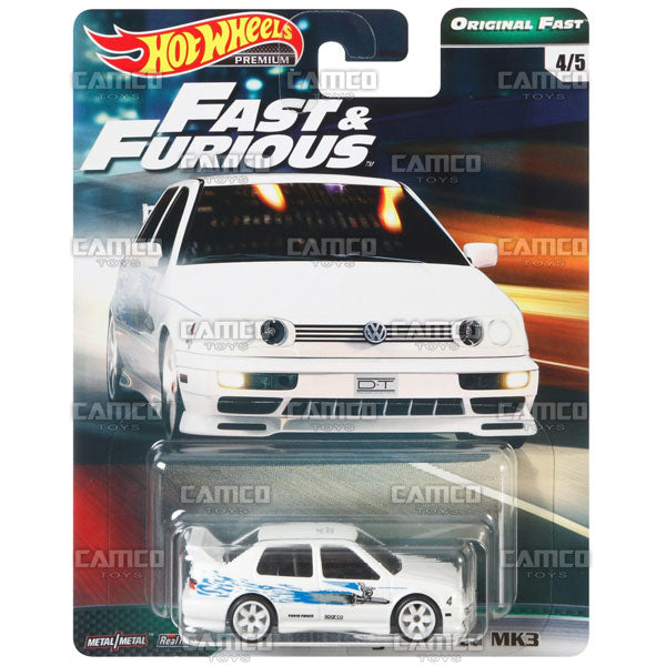 Volkswagen Jetta MK3 (Original Fast) - 2019 Hot Wheels Premium Fast & Furious B Case Assortment GBW75-956B by Mattel.