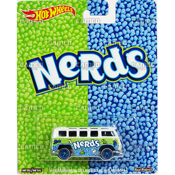 Volkswagen Deluxe Station Wagon (NERDS) - from 2017 Hot Wheels Pop Culture G Case (NESTLE/WONKA) Assortment DLB45-956G by Mattel.