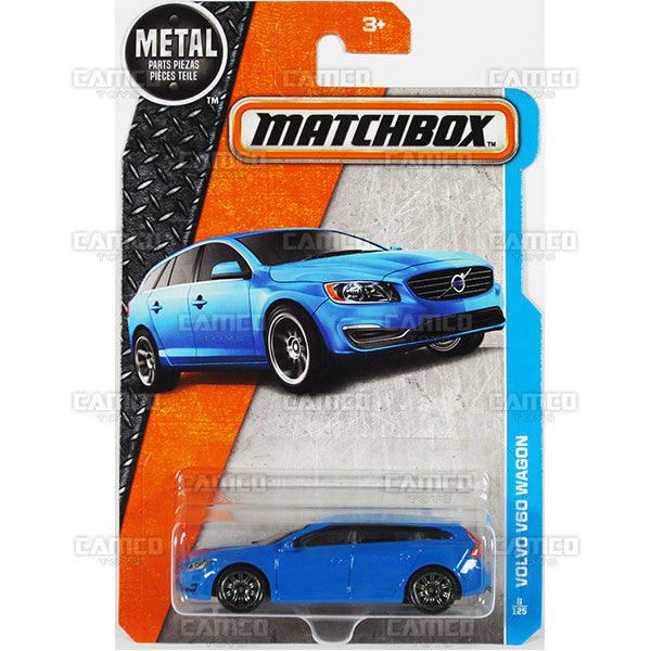 VOLVO V60 WAGON #8 blue - MBX Adventure City - 2016 Matchbox 1:64 Diecast Basic Mainline Case Assortment 30782 by Mattel.